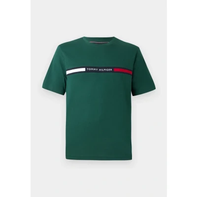 Afbeelding van Tommy Hilfiger Heren borst inzet TEE MW0MW36498 S/S T shirt, groen, M, Groen (Sier Groen), M