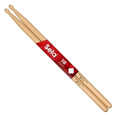 Afbeelding van Sela Professional Maple 5B drumsticks ideaal voor zachte rok gevorderden 1 paar houten stokjes drumaccessoires van esdoornhout ovale kopvorm