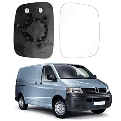 Afbeelding van spiegelglas vervanging voor VW T5 2003 2009, verstelbare buitenspiegel geschikt Caddy 2004 2015, (rechts)
