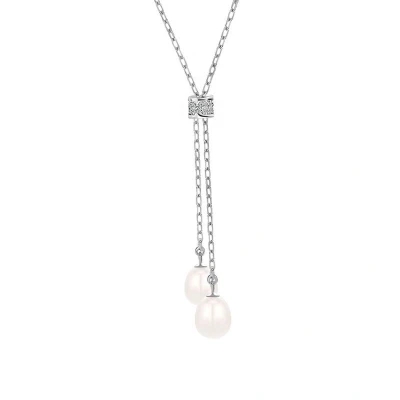 Afbeelding van Zilveren Ketting Dames Parelketting Zoetwaterparels