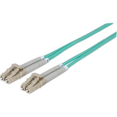 Afbeelding van INTELLINET LWL kabel LC OM3 2m turquoise 50/125um duplex multimode