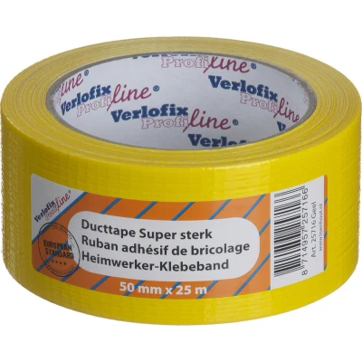 Afbeelding van Verlofix Duct Tape Supersterk 50 Mm X 25 M Pvc Geel