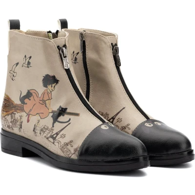 Afbeelding van GOBY Witch Enkellaarsjes Damesboots Laarzen Hoge kwaliteit Handmade Maat 42