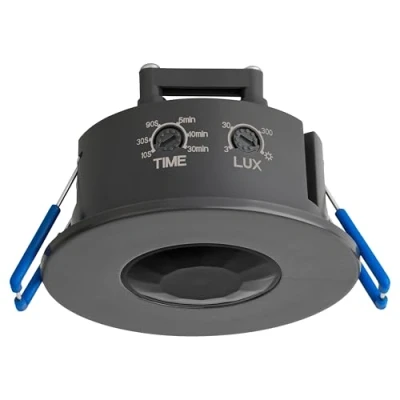Afbeelding van SEBSON Infrarood Bewegingssensor Binnen Inbouw Plafond Montage Programmeerbaar, Detectiebereik 8m/360, Bewegingsmelder voor LED Lampen, 3 Draads