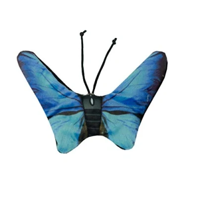 Afbeelding van Wild Life Collection Cat 2 x 8 7 cm Kattenspeelgoed Kattenspeeltje met Kattenkruid Zacht Materiaal Butterfly (Admiraalvlinder)