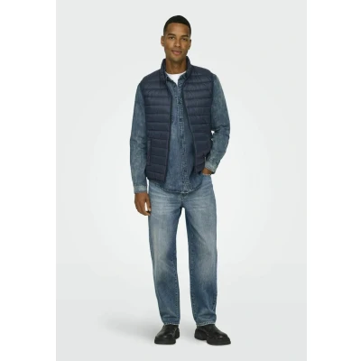 Afbeelding van ONLY &amp; SONS ONSEDGE Straight MB Green 2341 TAI DNM, blauw (medium blue denim), 36W x 32L