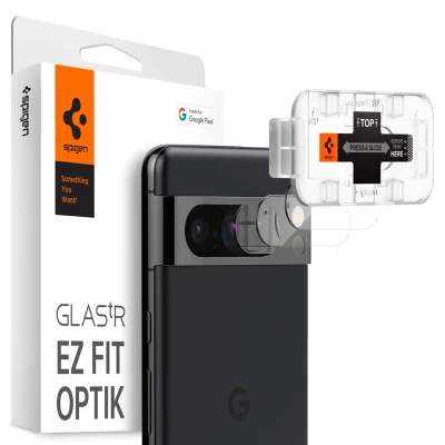 Afbeelding van Spigen GlasTR EZ Fit Optik Pro Camera Lens Protector Geschikt voor Google Pixel 8 met Installatieframe Duo Pack Transparant