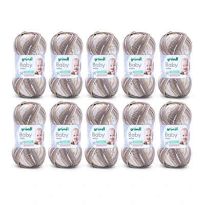 Afbeelding van 3457 11 Baby color 10x50gram zand bruin natuur geel multicolor