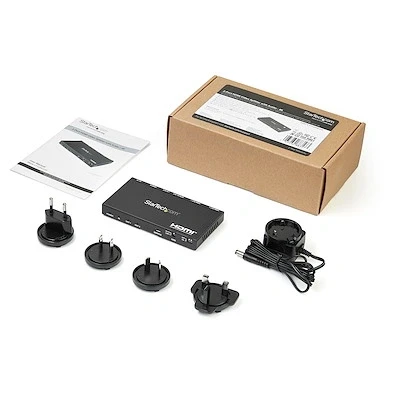 Afbeelding van StarTech.com HDMI splitter 2 poorts 4K 60Hz met ingebouwde scaler
