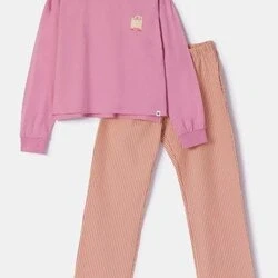 Afbeelding van Woodypyjama meisjes/dames in roze YPA/404 4 jaar