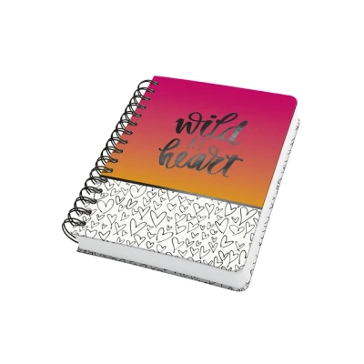 Afbeelding van 2x Notitieboek Jolie A5 spir. WILD HEARTS punt gelijnd 240pag 120gr HC