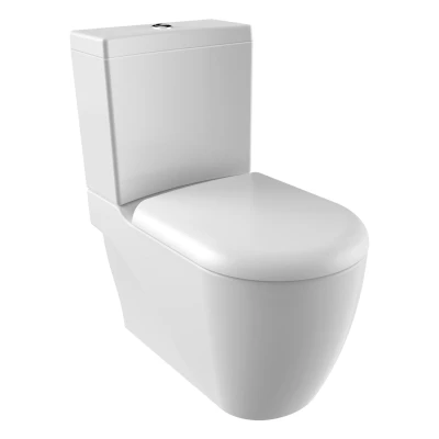 Afbeelding van Toiletpot Staand BWS Grande Onder En Muur Aansluiting Wit