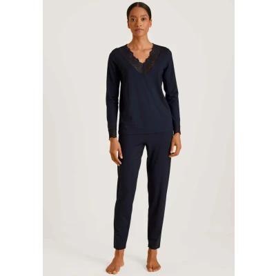 Afbeelding van Calida Elegant Dreams Pyjama Donkerblauw modaal Small Dames