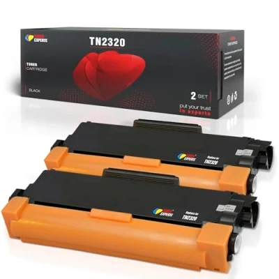 Afbeelding van Toner Experte Compatibele Brother TN2320 TN2310 Zwart Cartridge Vervanging voor TN 2320 HL L2300D L2340DW L2360DW L2380DW MFC L2700DW L2740DW Printer 2 Pack