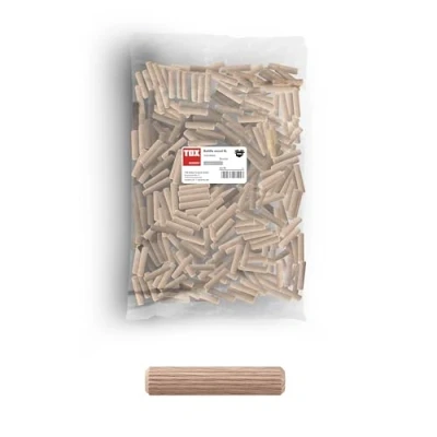 Afbeelding van TOX houten deuvel Boltfix wood XL 6x30 mm, betrouwbare verbinding van onderdelen met perfecte houvast, geschikt voor meubels en hoekprofielen, 1000 stuks in grootverpakking, 015600101