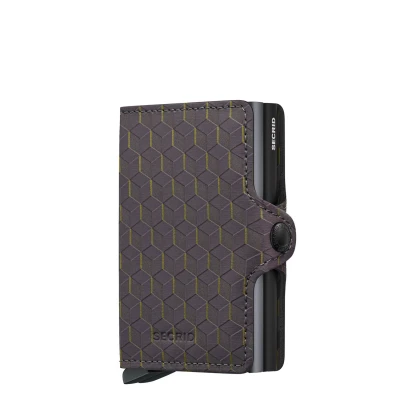 Afbeelding van Secrid heren portemonnee Twinwallet Optical grey yellow