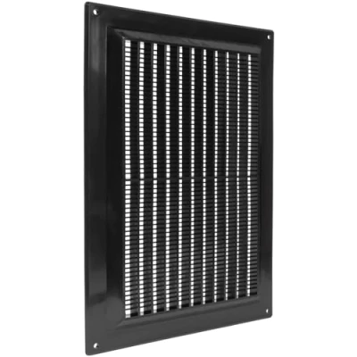 Afbeelding van 10 &quot;x 7&quot; Inch Zwarte Air Vent Cover met Ingebouwde Pest Guard Screen, HVAC Duct Cover, Cap Plastic