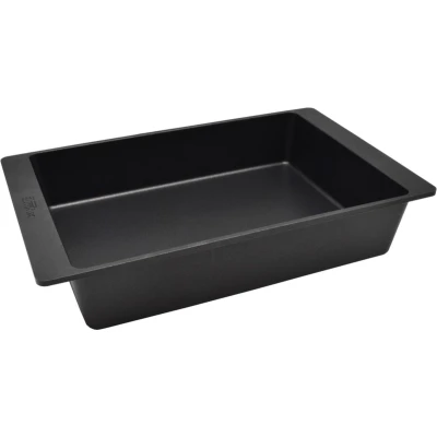 Afbeelding van Eurolux Braadschaal van Gerecycled Aluminium 6.5 Liter Zwart 41x26x8 cm Geschikt voor Alle Warmtebronnen