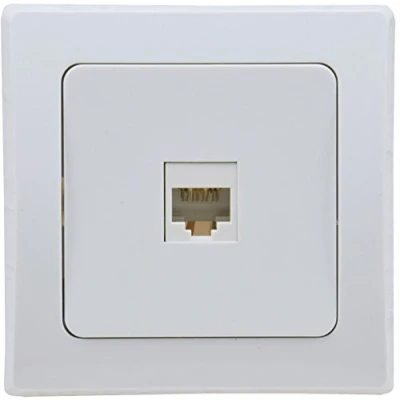 Afbeelding van DELPHI RJ45 netwerkdoos voor ISDN &amp; Cat.5, inbouw wit