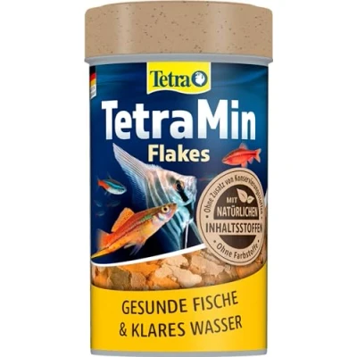 Afbeelding van Tetra Min Flakes visvoer in vlokkenvorm voor alle siervissen, evenwichtige mix gezonde vissen en helder water, 100 ml blik