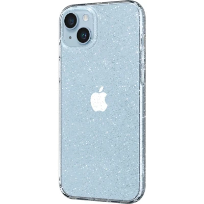 Afbeelding van Apple iPhone 14 Plus Glitter Hoesje Siliconen en TPU (zacht) Spigen Softcase/Backcover Transparant Telefoonhoesje
