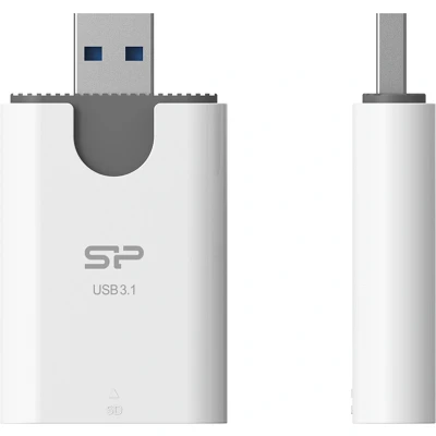 Afbeelding van Silicon Power Combo USB 3.1 Card Reader microSD en SD, White