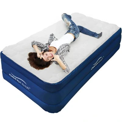 Afbeelding van AeroRest Cloud Top luchtbed 1 persoons 210 cm lengte Afritsbaar topmatras Met ingebouwde pomp Inclusief draagtas