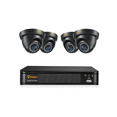 Afbeelding van Anlapus 1080P HD Videobewakingssysteem 8CH H.265+ DVR Recorder met 4X 2MP Outdoor Dome camera Set zonder Harde Schijf, 20m IR Nachtzicht