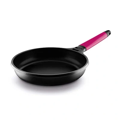 Afbeelding van Fundix Castey Inductie koekenpan met afneembaar handvat, 28 cm, gegoten aluminium, roze, x 22 5,5 cm