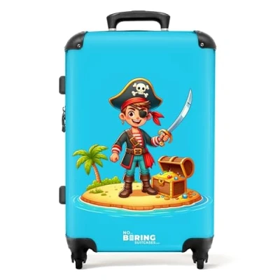 Afbeelding van NoBoringSuitcases.com® Kinderkoffer jongen piraat Trolley kind jongens 20 kg bagage