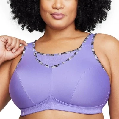 Afbeelding van Glamorise No bounce Camisole #1066 Sportbeha zonder beugel voor dames, Paars, 80D