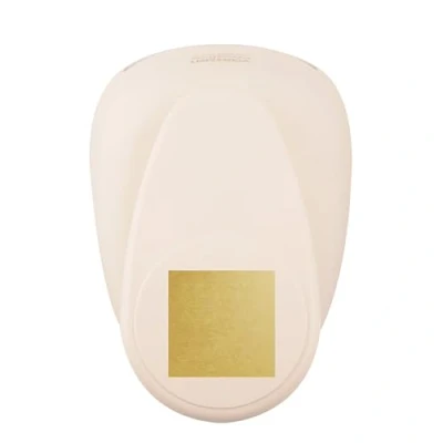 Afbeelding van Vaessen Creative Craft Paper Punch Vierkant 3,5 x cm Cirkelsnijder voor knutselen en kaarten maken, wit/roze