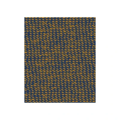 Afbeelding van Pt Fleecedeken Tuned Mesh Currygeel DonkerBlauw 150x180cm
