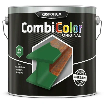 Afbeelding van rust oleum combicolor hoogglans ral 6001 smaragd groen 2.5 ltr