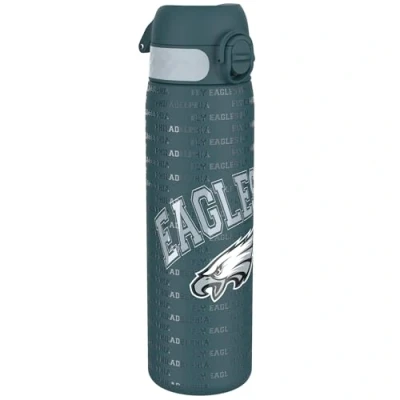 Afbeelding van ION8 Stalen Waterfles, 600 ml/20 oz, Lekvrij, Makkelijk te Openen, Veilige Vergrendeling, Vaatwasserbestendig, Hygiënische Flipcover, Draaggreep, Duurzaam, Reliëfprint, Ontwerp NFL Eagles Drinkfles