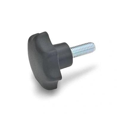 Afbeelding van Ganter Normelemente GN 6336.4 ST 32 M6 60 4 stergreepschroeven, zwart, mat, schroefdraadlengte l1: 60mm, 20 stuks