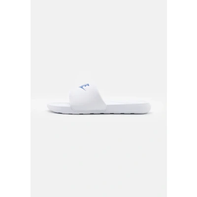 Afbeelding van Nike Sportswear Victori ONE Slide Unisex Muiltjes, Heren, Maat: 44, White/game royal Schoenen