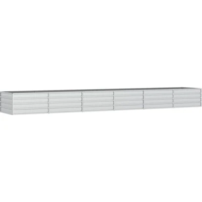 Afbeelding van vidaXL Plantenbak verhoogd 480x80x45 cm gegalvaniseerd staal zilver