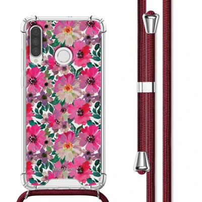 Afbeelding van Huawei P30 Lite Hoesje Kunststof iMoshion Softcase/Koordhoesje/Backcover Flower Water Telefoonhoesje