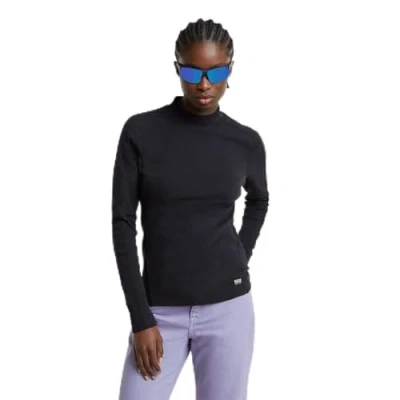 Afbeelding van G STAR SLIM FIT MOCK Longsleeve, Dames, Maat: Medium, Black