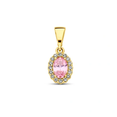 Afbeelding van Hanger met Geboortesteen Zirkonia 14K Geelgoud Luxe en Betekenisvol Sieraad