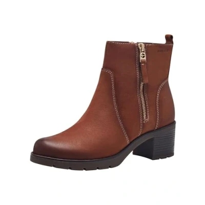 Afbeelding van Tamaris Snowboots, Dames, Maat: 40, Cognac nubuk Leer