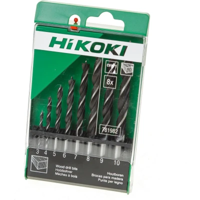 Afbeelding van Hikoki Accessoires Cassette 8 Delig Hout Spiraalboren (3 10Mm) 781982
