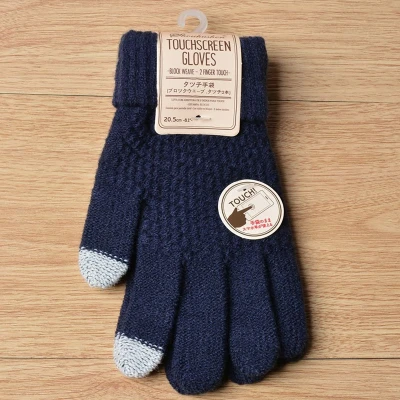 Afbeelding van handschoenen Winterhandschoenen Touchscreen Blauw One size