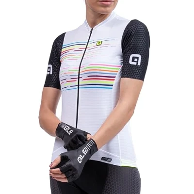Afbeelding van Ale Dames Fietsshirt Korte Mouwen PRS Logo Wit XL Valt klein