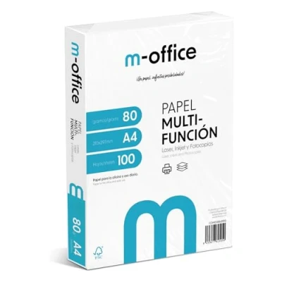 Afbeelding van A4 papier, 80 g, 100 vel, multifunctioneel voor inkjetprinters en lasers, formaat, 210 x 297 mm, ideaal kantoor thuis, m office (100 vellen)