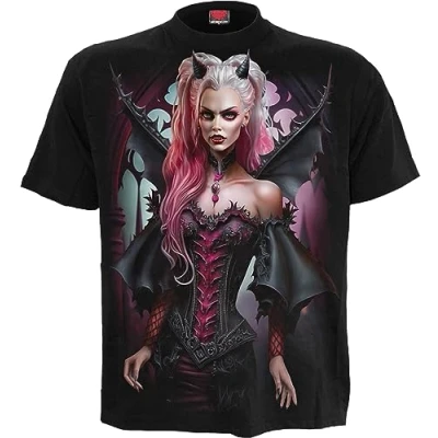 Afbeelding van Spiral The Antibarb Front Print T Shirt Zwart, 4XL
