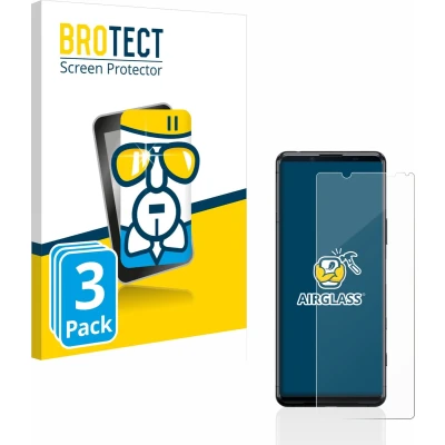 Afbeelding van BROTECT Screenprotector voor Sony Xperia 5 II Folie Beschermfolie Beschermglas transparant (3 Stuks)