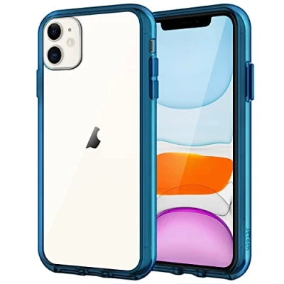 Afbeelding van JETech Hoesje voor iPhone 11 (2019), 6,1 Inch, Schokabsorptie Transparant Bumper Case, Anti Krasvrije Achterkant (Marine)