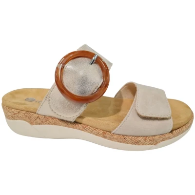 Afbeelding van Remonte Dames beige slippers &amp; muiltjes maat 39